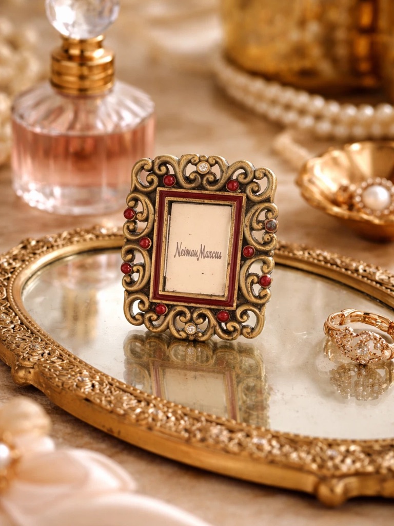 Jay Strongwater Neiman Marcus Mini Frame Brooch Clip Enamel Crystal 35$